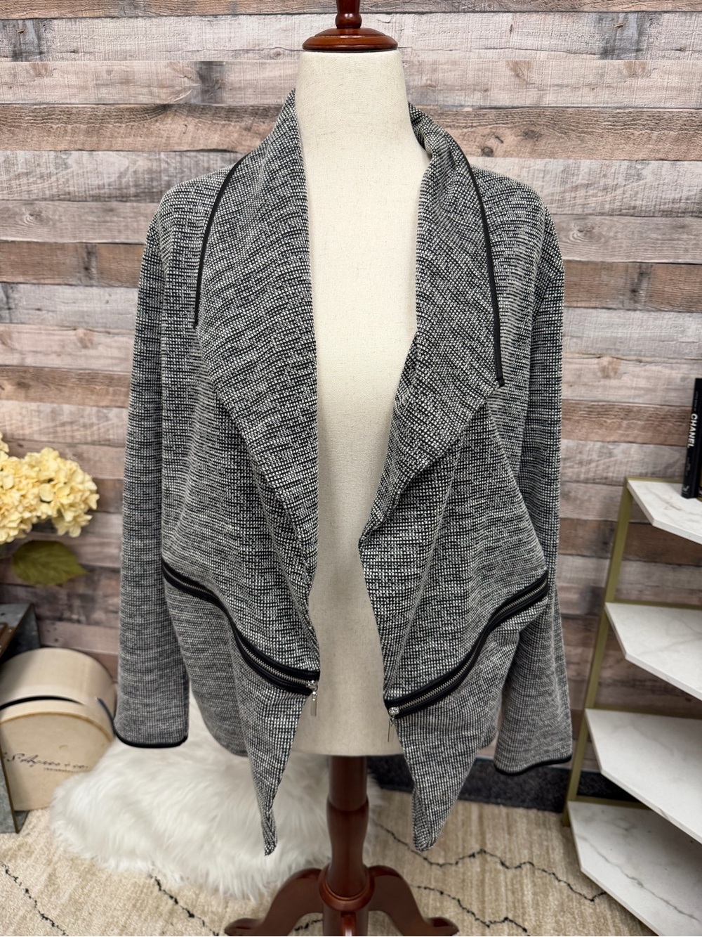 Rafaella Studio Knit cardigan jacket with zip pockets